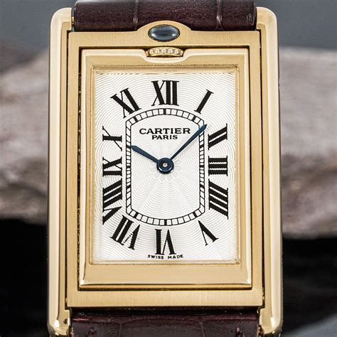 cartier tank basculante gold|cartier tank basculante for sale.